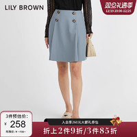 Lily Brown 春夏  法式复古少女纽扣短裙半身裙LWFS211103