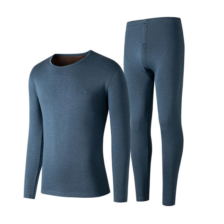 【加绒加厚】保暖内衣男士套装冬季防寒秋衣秋裤打底衫圆领保暖衣