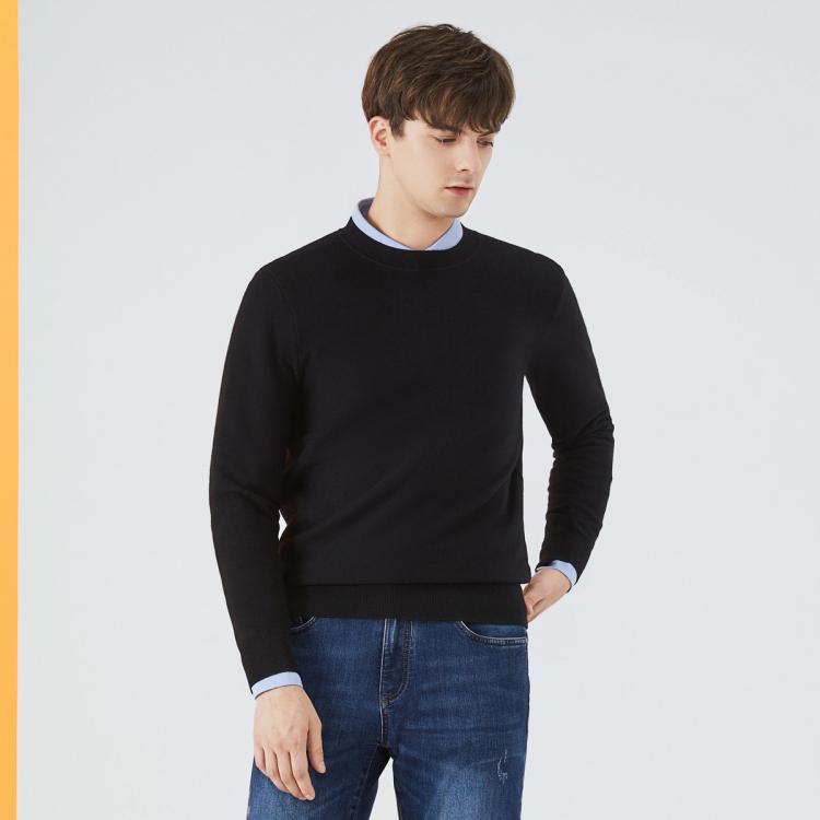【可机洗针织衫】男装针织衫多色圆领长袖毛衫百搭时尚休闲毛衣