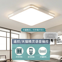 LED正方形卧室灯简约现代大气客厅灯家用黑白led吸顶灯具2023