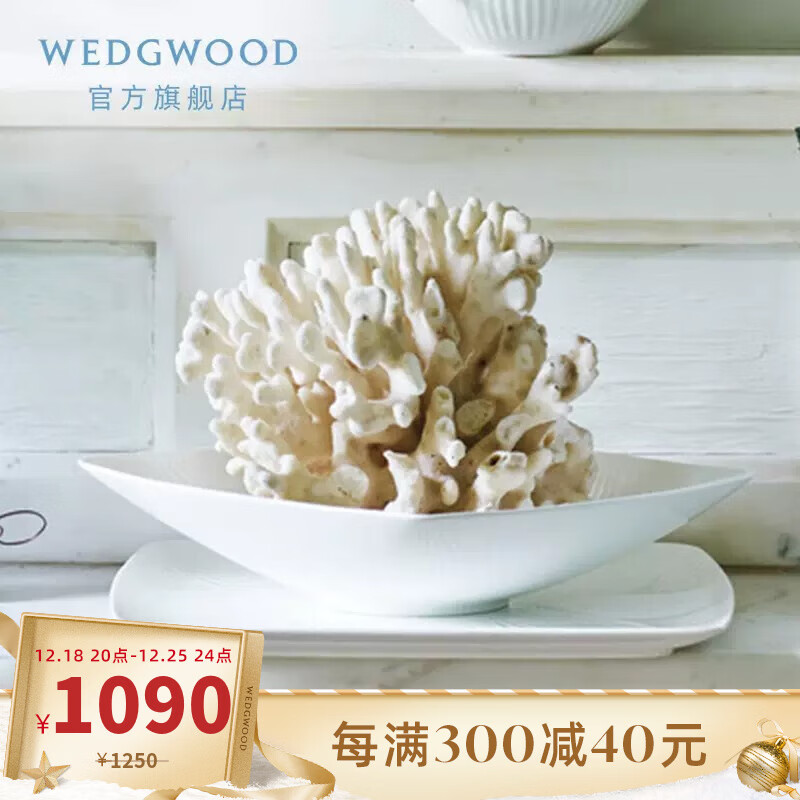 WEDGWOOD 基伍德雅韵方型深盘26cm欧式餐盘汤盘骨瓷大盘子深盘 雅韵26cm方型深盘