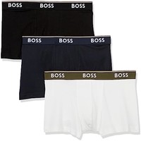 BOSS（服装） HUGO BOSS 男士 醒目徽标 棉质弹力内裤 3 件装