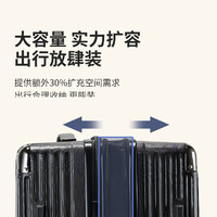 圣艳 双层防爆拉链行李箱女2023PC材质耐磨拉杆箱可扩容20寸密码箱