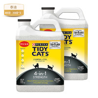 泰迪 TIDY CATS 抑氨除臭四合一结团猫砂40磅9.07kg*2 美国膨润土猫沙京东