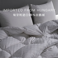XIAZHEN 霞珍 匈牙利进口95%白鹅绒羽绒被芯全棉保暖冬被加厚被子 220*240cm-填充1550g