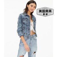 AÉROPOSTALE Aeropostale 女式严重弹力牛仔 外套夹克女 中等水洗 【美国奥莱