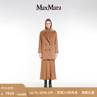 Max Mara MaxMara 女装绵羊毛双排扣短款大衣6086013306 驼色 36
