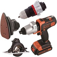 BLACK＆DECKER 18V 多功能鋰充電沖擊鉆/電動螺絲刀，Plus EVO 183P1-JP 4536178862318