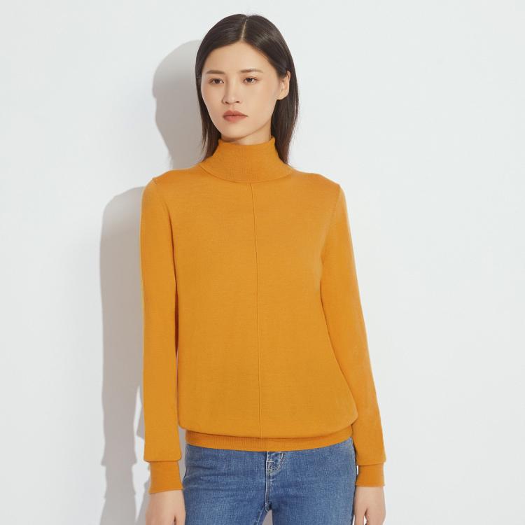 GIRDEAR 哥弟 真的好经典简约高领中长款羊毛针织衫