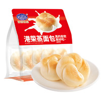Kong WENG 港荣 蒸面包整箱袋装独立包装办公室休闲零食营养早餐食品手撕面包 淡奶味208g