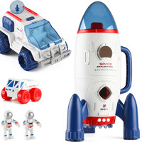 星球际探索登陆汽车宇航员探索太空飞船儿童仿真益智火箭玩具模型