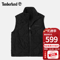 Timberland添柏岚抓绒衣男秋冬踢不烂户外休闲双面穿保暖加绒马甲A2HX7 A2HX7001/黑色 3XL/195