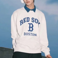 美职棒（MLB）官网 mlb卫衣男 23 学院系列 潮流圆领休闲套头衫男 43CRD/波士顿红袜 奶油色 XS