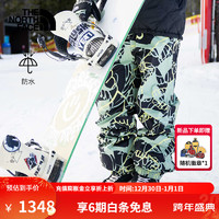 The North Face北面滑雪裤男冲锋裤户外运动单板双板防水防风透汽2382VN O3Y/黑色/绿色 L/175(拍小一码)
