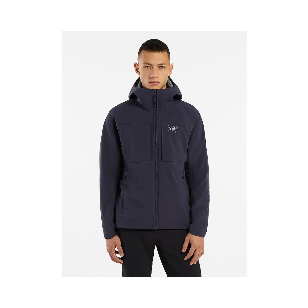 欧洲始祖鸟 男士 GAMMA MX 深蓝色连帽夹克