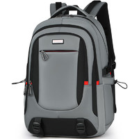 Edison高中生书包大容量初中大防泼水双肩包旅行背包 K052-49G灰色