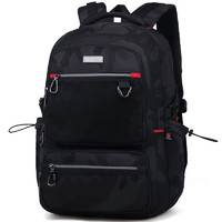 Edison高中生书包大容量初中大反光双肩包旅行背包 K052-5G迷彩黑