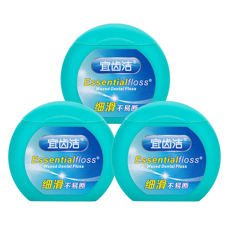  宜齿洁 细滑微蜡薄荷扁线 牙线  200米*4