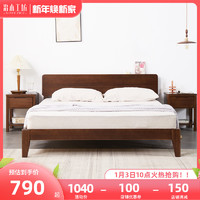 治木工坊 实木床1.8米双人床北欧经济型简约现代卧室床1.5米成人床