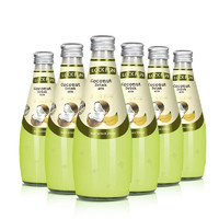 LOCKFUN 乐可芬 泰国原装进口 乐可芬椰汁水饮料290ml玻璃瓶 椰奶整箱含椰果 290ml*6 玻璃瓶