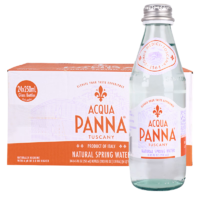 ACQUA PANNA 普娜 意大利进口普娜矿泉水(PANNA)整箱天然矿泉水纯净水饮用水玻璃瓶 普娜250ml*24玻璃瓶中文 英文随机发