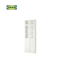IKEA 宜家 BILLY毕利 带加高件/板/玻璃门书柜 80x30x237 白