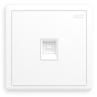 ABB开关插座面板 86型一位6类电脑插座 远致系列 白色 AO333 六类电脑插座