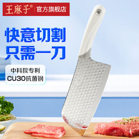 王麻子菜刀 CU30抗菌不锈钢切片切菜肉斩砍骨防锈耐用厨刀 切片刀（抗菌不锈钢）