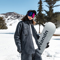NANDN 南恩 滑雪服套裝女款男2023新款專業雪衣單板滑雪裝備牛仔外套雪服