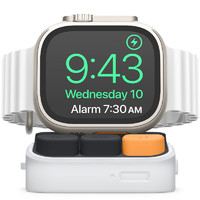 elago适用于Apple Watch苹果手表s9充电支架复古3D造型底座Ultra2系列通用 WT9浅灰色(42~49mm适用)