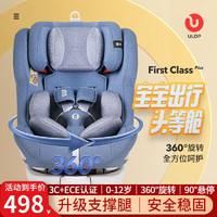 优乐博（ULOP）儿童座椅汽车用0-12岁婴儿宝宝车载座椅支撑腿可坐可躺 升级支撑腿-星际蓝【360°旋转】