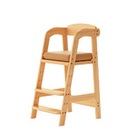 oblo/欧硕乐 儿童餐椅木质大宝宝家用高脚凳实木吃饭椅子加宽升降大童成长座椅