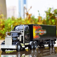 力利大号惯性工程车货车大卡车模型集装箱运输美式货柜车男孩儿童玩具车32420六一儿童节