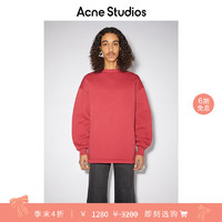 Acne Studios【季末4折起】 男士超大宽松版套头圆领徽标卫衣运动衫BI0130 酒红色 S