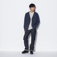 优衣库 男装 V领针织开衫(长袖) 466718 UNIQLO