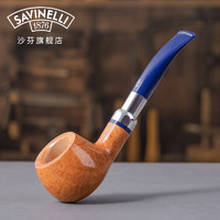 沙芬（SAVINELLI）意大利实木烟斗315王子式手工石楠木peel过滤老式烟斗男士 【优雅龙头315 王子式斗型】