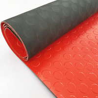 DIYIN 迪茵 PVC地垫加厚防滑垫防水脚垫门垫地胶 2.5mm厚红铜钱1.8米宽15米长
