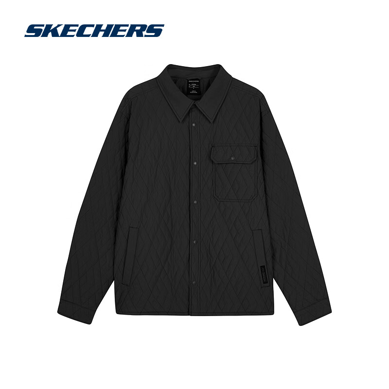 斯凯奇（Skechers）舒适保暖棉服L423M100 碳黑/0018 S