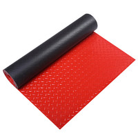DIYIN 迪茵 PVC地垫加厚防滑垫防水脚垫门垫地胶 2.5mm厚红人字2.0米宽15米长