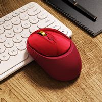 HP 惠普 无线蓝牙双模鼠标轻音笔记本电脑办公ipad平板mac苹果男女生可爱适用多设备-彩妆红色