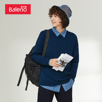 班尼路（Baleno）针织衫男港风简约休闲圆领净色长袖毛衣套头上衣 14B4 XL