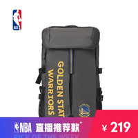 NBA勇士队潮流双肩包 灰色 大容量运动休闲背包 腾讯体育 图片款