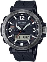 CASIO 卡西歐 男式 Pro Trek PRW-6611Y-1CR 堅韌太陽能手表, 黑色//白色, 運動