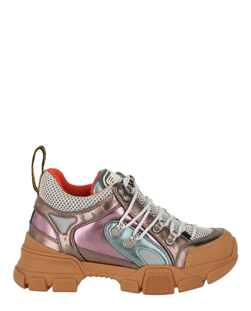 女式 古驰 Flashtrek 厚实皮革运动鞋
