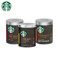 STARBUCKS 星巴克 美式黑咖啡粉中深度烘焙無蔗糖添加冷萃速溶咖啡罐裝90g