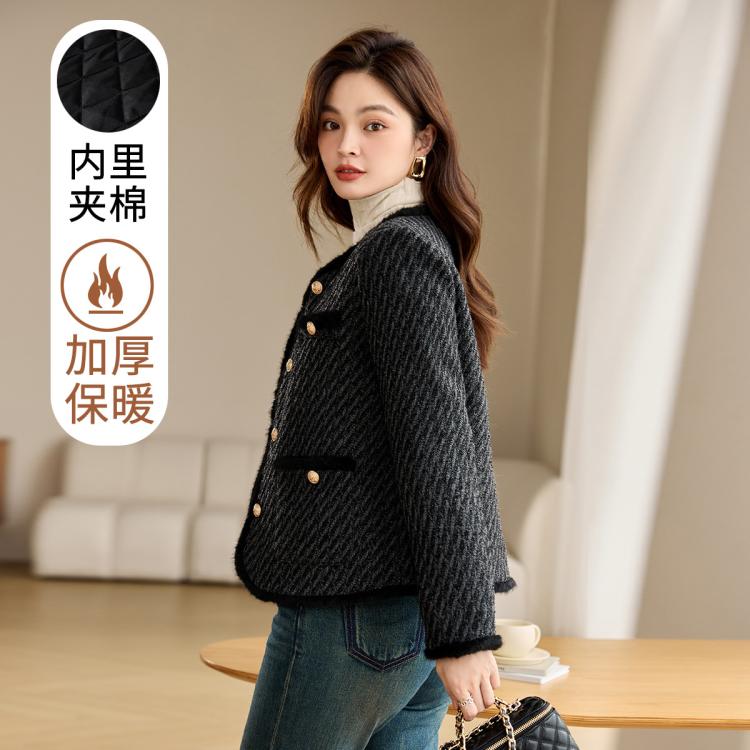 on&on 安乃安 2023冬短款圆领高级感百搭上衣