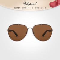 Chopard 萧邦 墨镜男L.U.C全框墨镜太阳镜男士眼镜 送男朋友 棕色