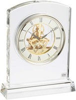 NARUMI 鳴海 制陶 NARUMI 鳴海 鐘表 玻璃制 Marquardt 透明 高22.8cm 骨架鐘 GW1000-11021