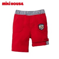 MIKI HOUSE MIKIHOUSE儿童短裤普奇熊刺绣徽章男女童裤子夏季新品休闲裤