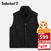 Timberland添柏岚抓绒衣男秋冬踢不烂户外休闲双面穿保暖加绒马甲A2HX7 A2HX7001/黑色 XS/165